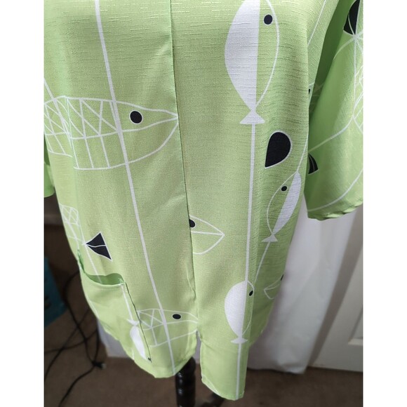 Miss look Blouse Fish Print Short Sleeve Pocket Detail Womans Size XL - Picture 12 of 16
